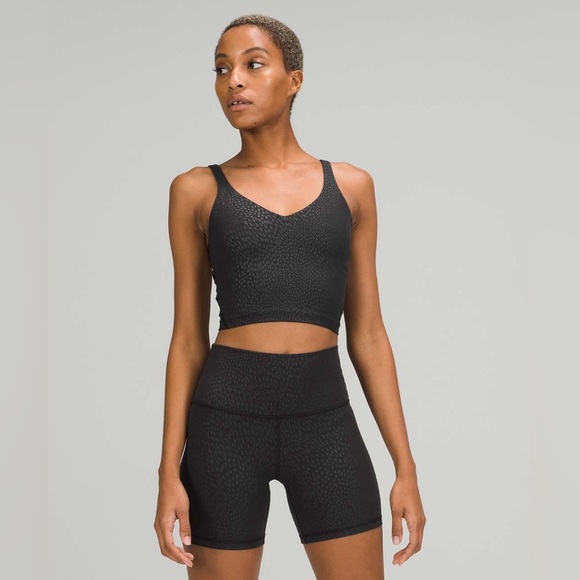 Lululemon Align Tank Top in Jewel Emboss Black Size 2 - Picture 1 of 7